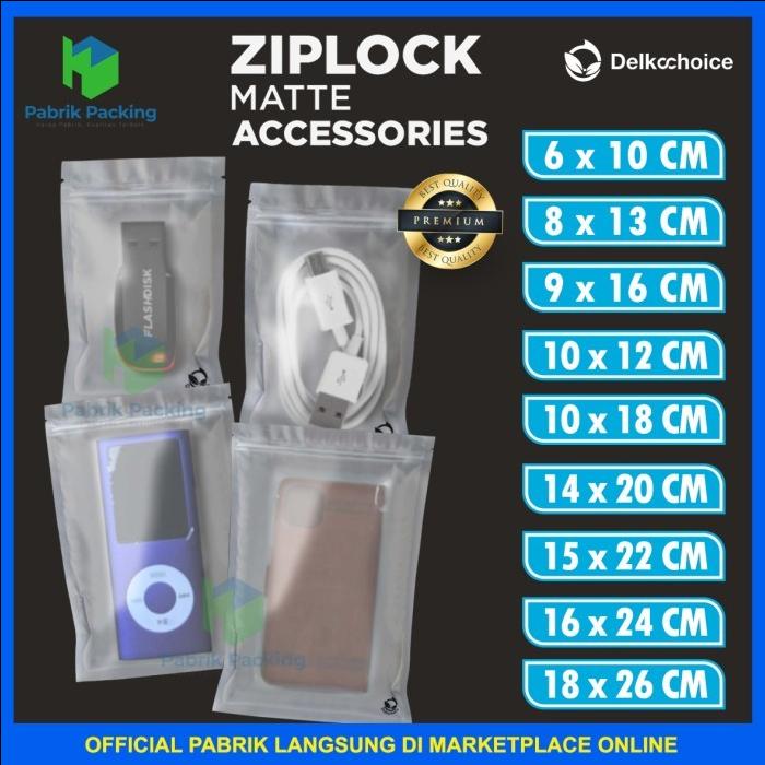 Gambar PLASTIK ZIPLOCK KLIP AKSESORIS ZIPPER MATTE - 8 x 13 cm dari PabrikPacking undefined Tokopedia