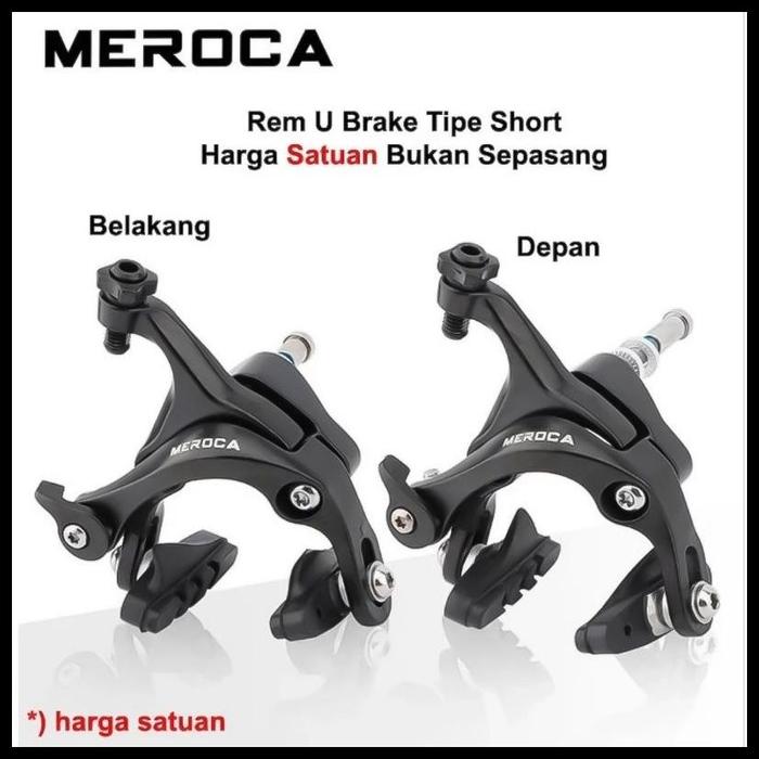 Gambar READY TERLARIS MEROCA REM SEPEDA U BRAKE DOUBLE PIVOT SHORT SEPERTI SHIMANO 105 - Belakang dari Haruka DT Store undefined Tokopedia