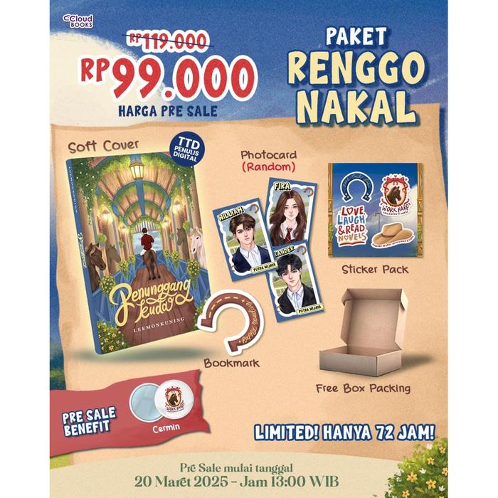 Gambar Buku Novel Penunggang Kuda - Leemonkuning - Cloud Books - Bumifiksi - Dipesan 20 Mar - RENGGO NAKAL dari Bumi Fiksi Makassar undefined Tokopedia