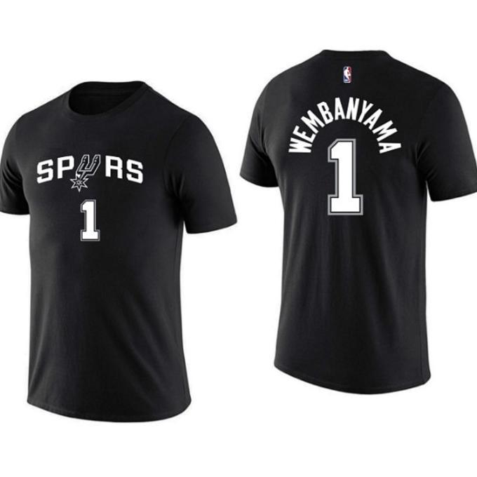Gambar Victor Wembanyama - San Antonio Spurs Nba Authentic Cotton T-Shirt Blk - JUMBO (2XL-4XL) dari Glamsy Homedecor undefined Tokopedia