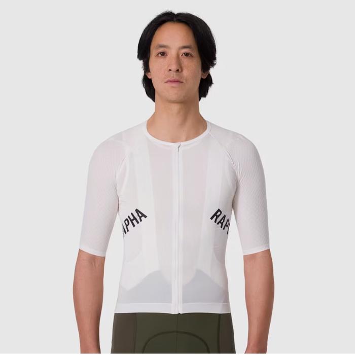 Jual Rapha Men's Pro Team Aero Jersey White Cycling Black/Grey