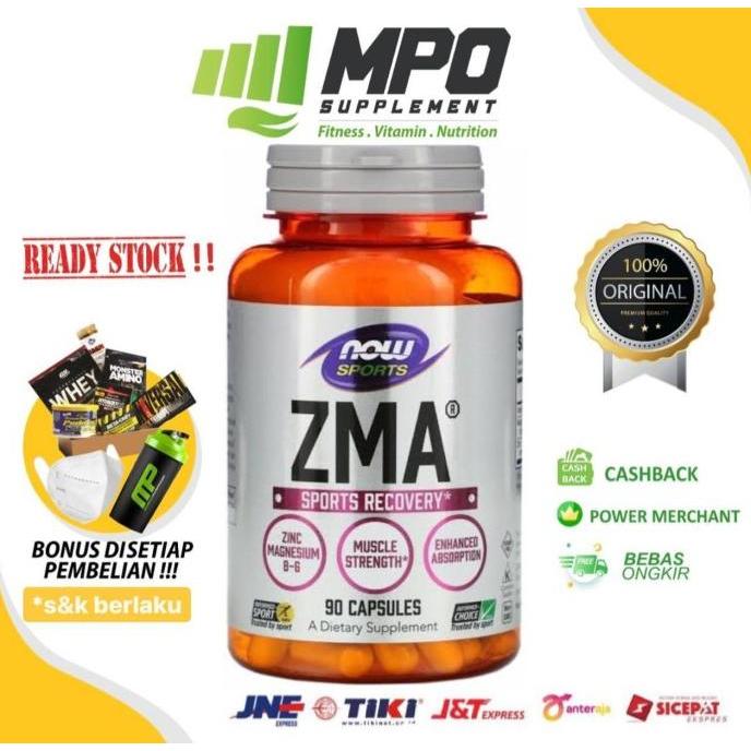 Gambar NOW Sports ZMA (90 caps) NOW Foods ZMA NOW ZMA Suplemen Recovery Terbaru - Kemasan Normal dari Gabyies undefined Tokopedia