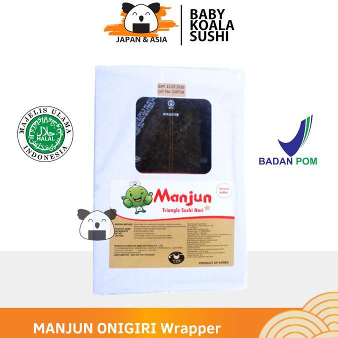 Gambar Nori Onigiri Halal 100'S | Manjun Triangle Wrapper - Manjun dari oodystore undefined Tokopedia