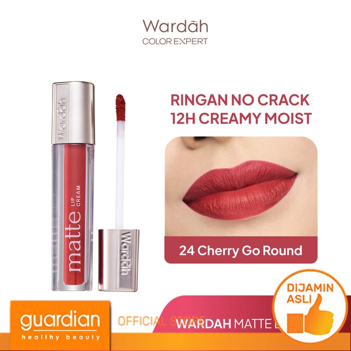 Gambar Wardah Exclusive Matte Lip Cream 24 Cherry Go Round 4 G dari Guardian Official Store undefined Tokopedia