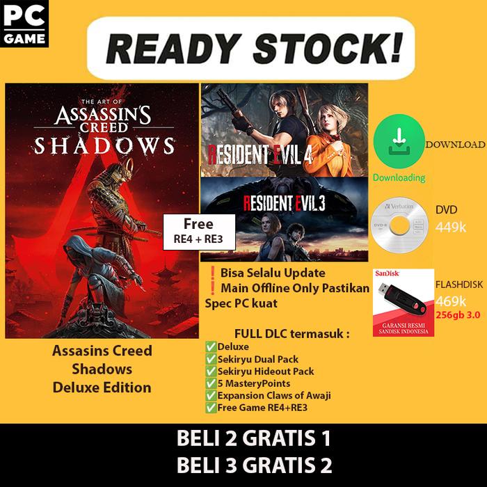 Gambar Assassins Creed Shadows Deluxe Edition PC Original - dvd DL90GB dari Steamkey undefined Tokopedia