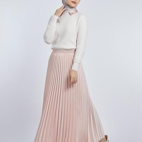 Gambar Rok Satin Plisket by KAMI. - Pink, M dari Gerai Agarah undefined Tokopedia