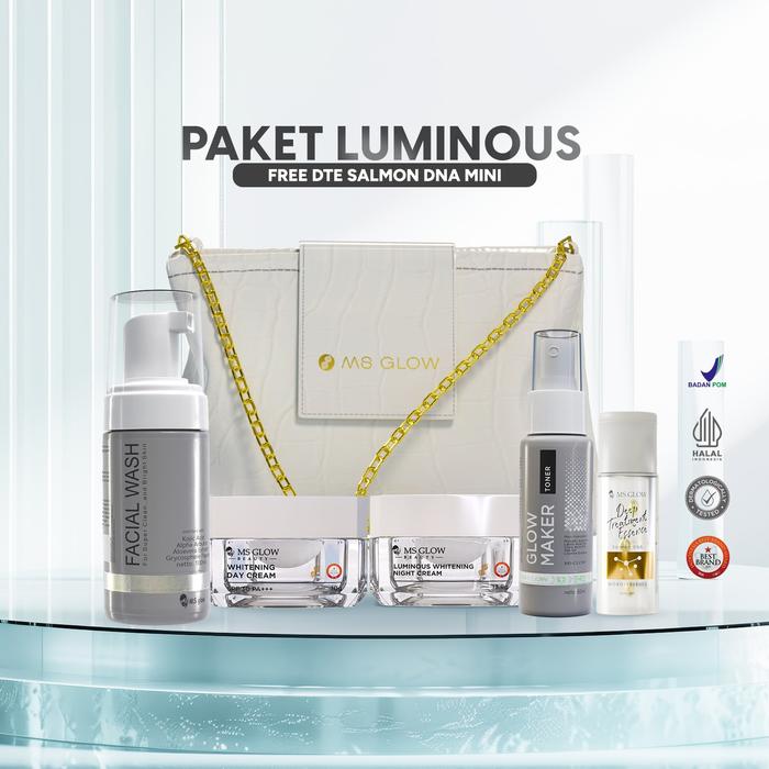Gambar MS GLOW Paket Wajah Bonus Produk & Pouch - Whitening, Ultimate, Luminous, Acne, New Acne Blemishes, New Whitening, New Luminous Caviar, WCD Antioxidant - Halal & Aman Bumil & Busui - Luminous Day Cr dari Msglow.beauty Indonesia undefined Tokopedia