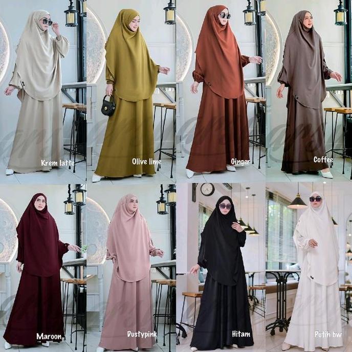 Gambar HAFSHA SYARI UMROH ANTI UV SET CADAR FRENCH KHIMAR GAMIS PENGAJIAN SERAGAM DRESS UMROH ARSY HIJAB Cantik Hitam Kancing Karet Kantong Muslim Putih Panjang Nyaman Wudhu dari mood wanita 1 undefined Tokopedia
