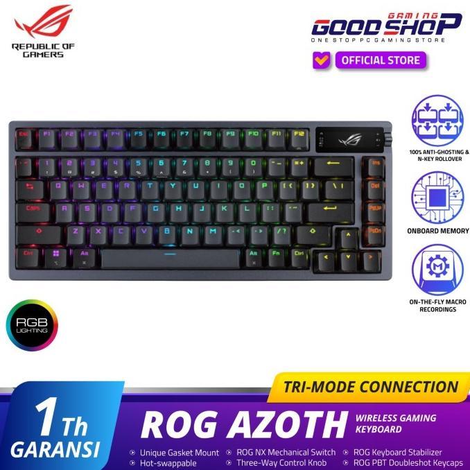 Gambar Asus ROG Azoth 75% Tri-Mode Connection - Gaming Keyboard - Hitam, NXSnow dari Power Complete undefined Tokopedia