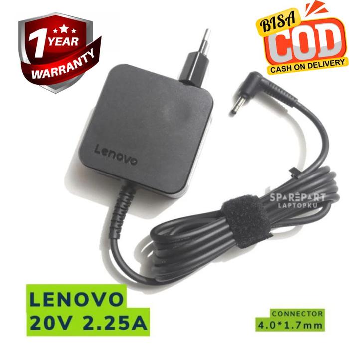 Gambar READY STOK Charger Adaptor Laptop Lenovo Series Original Garansi Ideapad 100 100-14 110 110S 120 130 310 320 330 510 520 710 Slim 3 5 7 Flex 4 5 6 Yoga 2 S145 D330 V14 V15 S340 C340 S540 20V | 2.25A | 3.25A | 45W | 65W | Connector 4.0x1.7mm - 20V 2.25A [45W] dari BOSCHTEK ID undefined Tokopedia