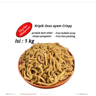 Gambar KERIPIK USUS AYAM CRISPY ANEKA RASA 1 KG - 500GRAM, ORIGINAL dari TOKOO KU KI undefined Tokopedia