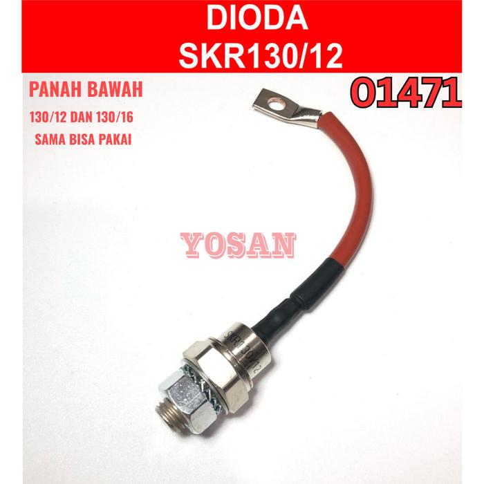 Gambar DIODA DIODE SCR ACR DIODA STUD SEMIKRON SKN130/16 SKR130/16 - MERAH BAWAH dari yosanyosan undefined Tokopedia