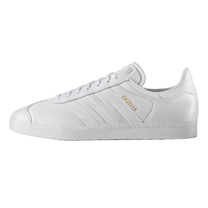 Gazelle Triple White Leather All White Adidas Gazelle Mens Gazelle - Main Image