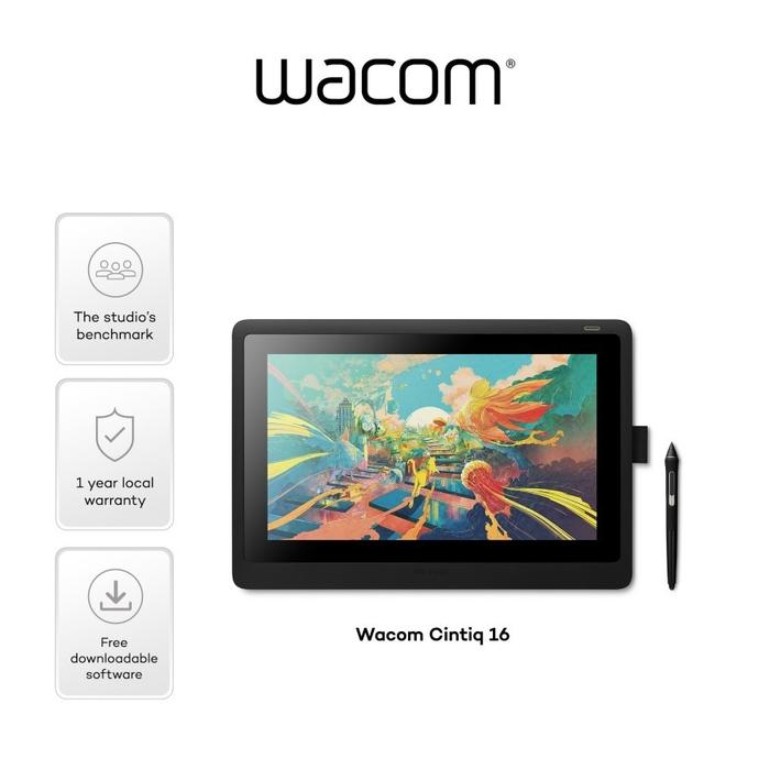 Gambar WACOM CINTIQ 16 DTK-1660/K1-C PEN DISPLAY TABLET MONITOR DESIGN dari Dityacom undefined Tokopedia