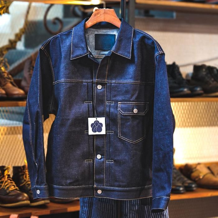 Gambar Momotaro Jeans Tokuno Blue Denim Jacket 14.7 Oz Made in Japan dari Denim Selvedge Market undefined Tokopedia