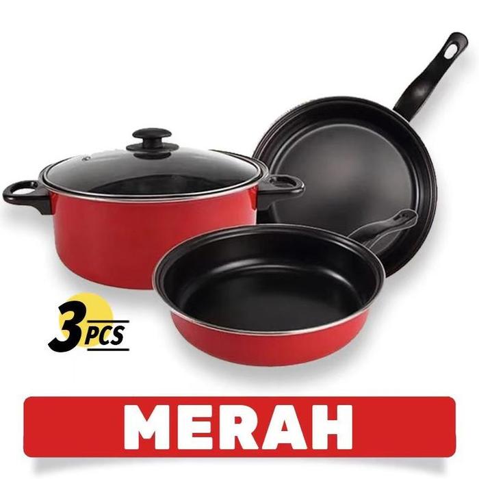 Gambar Panci Teflon 1 Set 10 Pcs Panci Set Lengkap Panci Stainless Steel Anti Lengket Best Seller Murah!!!!!! - Merah dari yanshop 007 undefined Tokopedia