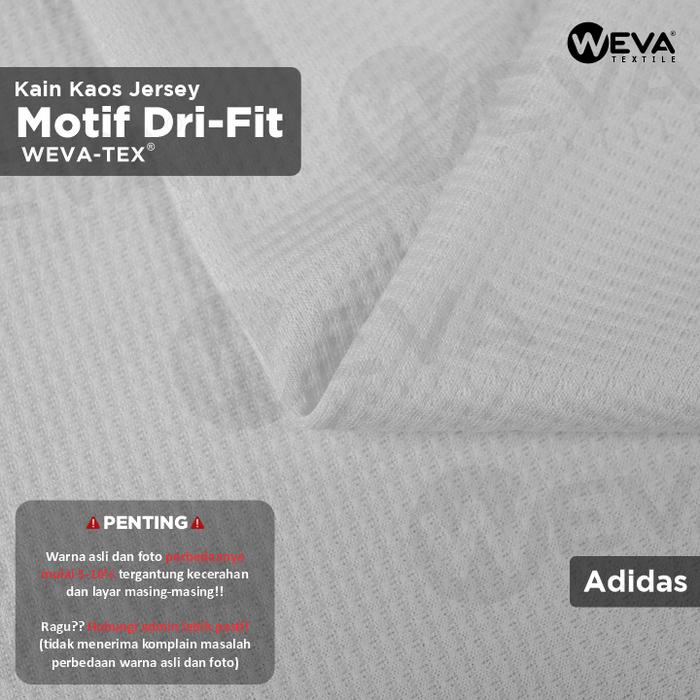Gambar Bahan Kain Jersey Dryfit MOTIF - Kain Drifit Weva Textile - Part 1 - Adidas dari Weva Textile undefined Tokopedia