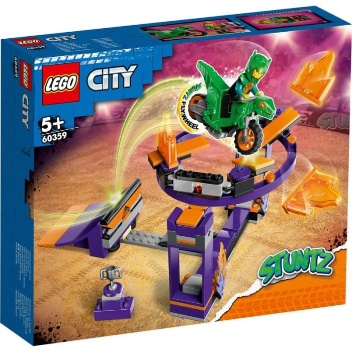 Lego City Stuntz 60359 Dunk Stunt Ramp Challenge Set Building Kid Toy  Motorcycle Bike Dinosaurus Model Raptor Town Speed Motorbike Flywheel Show 
