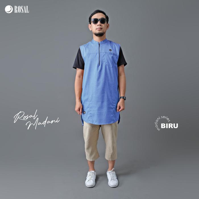 Gambar Rompi Sholat Premium Rosal Madani - Rompi Shalat Pria Muslim - Biru, M dari Rosal Indonesia_NEW undefined Tokopedia