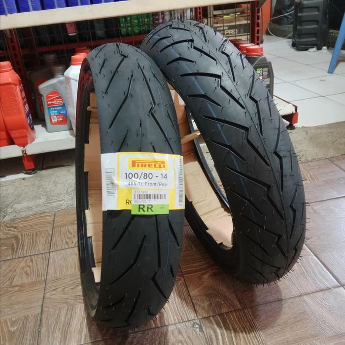 Gambar BAN MOTOR PCX 150,VARIO 160 RING 14 100/80 & 120/70 PIRELLI DIABLO ROSSO SPORT TUBLES - 100/80-14 dari Formula Ban JKT undefined Tokopedia