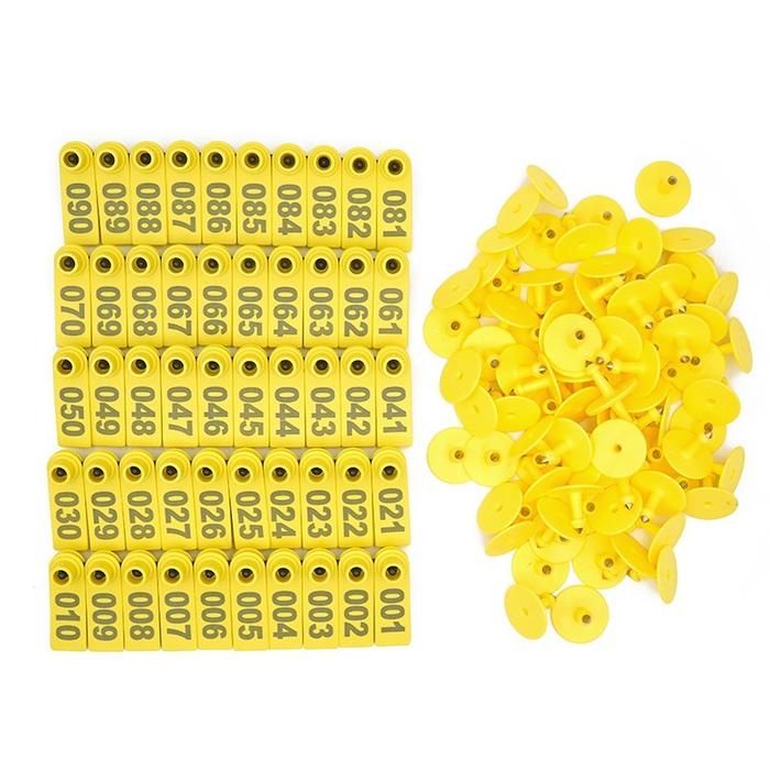 Gambar 100pc Eartag Kambing Babi Domba Ear Tag Sapi Babi Penanda Nomor 1-100 Anting Identifikasi Ternak Set - Kuning dari Berkah Bazaar 668 undefined Tokopedia