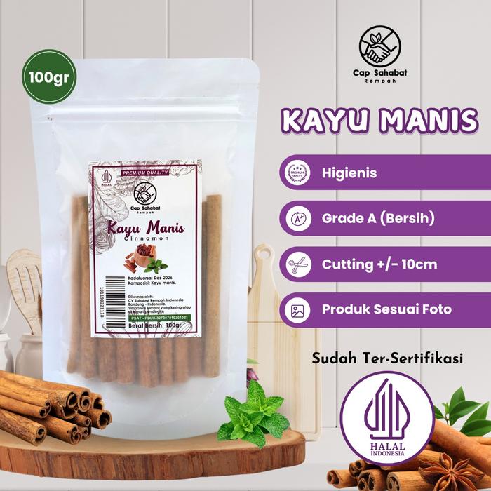 Gambar 100gr Kayu Manis / Cinnamon 100% PREMIUM QUALITY dari Cap Sahabat Rempah undefined Tokopedia