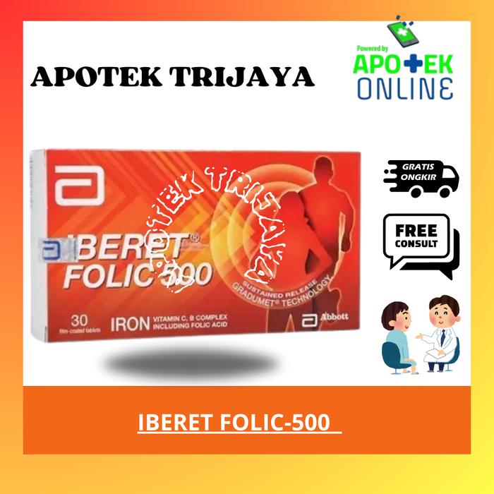 Gambar IBERET FOLIC-500 TAB 1 STRIP ISI 10 TABLET dari Apotek Trijaya Kemayoran undefined Tokopedia
