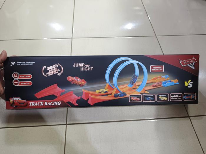 Gambar Track Cars McQueen Mainan Mobil Seluncuran 2 Jalur Lintasan - ADA LAUNCHER dari Genesys Toys undefined Tokopedia