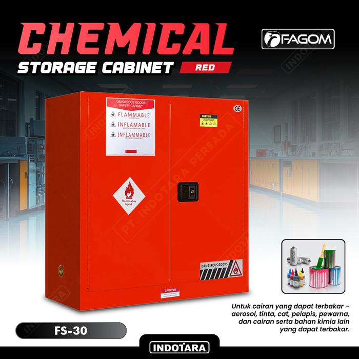Gambar Lemari Penyimpanan Tahan Api untuk Cairan Mudah Terbakar / Safety Storage Cabinet for Combustible Liquid FAGOM - FS-30 dari PT. Indotara Persada undefined Tokopedia