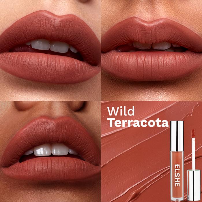 Gambar Elsheskin Elshe Matte Lip Cream 4g (6 Shades) - Long-Lasting Pigmented Transferproof Matte Finish Waterproof Crack-Free Lipcream Lipstick Makeup - Tahan Lama, Melembapkan, Tidak Kering, Ringan, Nyaman, Tekstur Creamy, Menutup Bibir Gelap, Omb - Wild Terracotta dari Elsheskin undefined Tokopedia