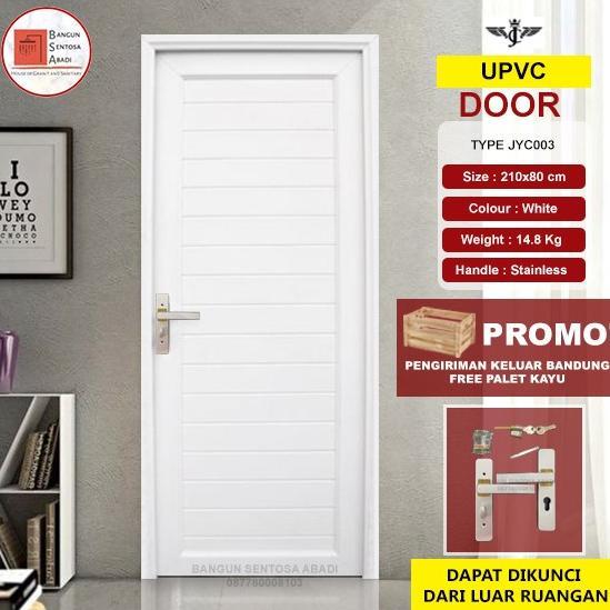 Gambar PINTU KAMAR TIDUR U- PVC 80X210 + KUSEN + HANDLE / PINTU UPVC KOMPLIT - KANAN, MOBIL TOKO dari SIAP MAKMURR undefined Tokopedia