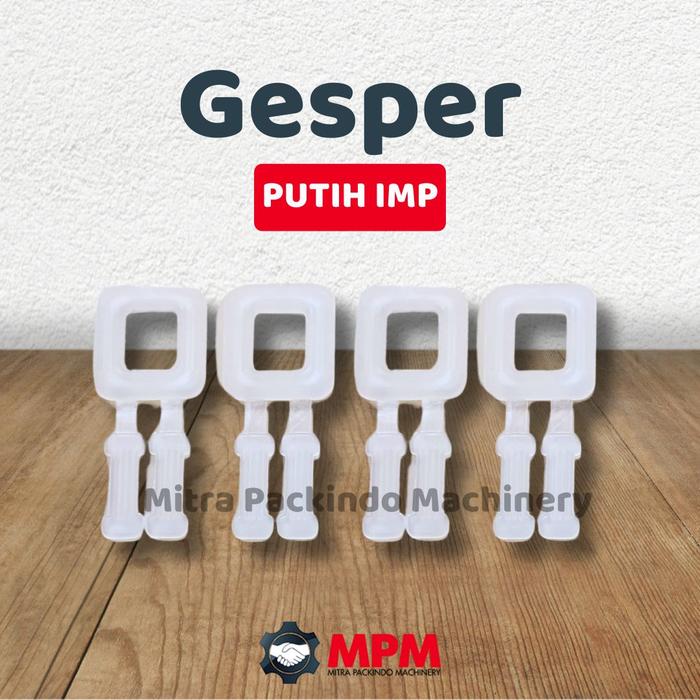 Gambar Gesper Plastik Strapping Band / Pengikat Manual Tali Straping - Putih IMP dari Mitra Packindo Machinery undefined Tokopedia