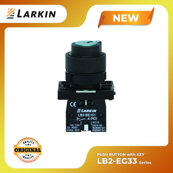 Gambar LARKIN Selector Switch With Key 2 / 3 Posisi Pakai Kunci Locking / Spring Return 1NO / 2NO - 3 Posisi Lock dari Pi Toserba undefined Tokopedia