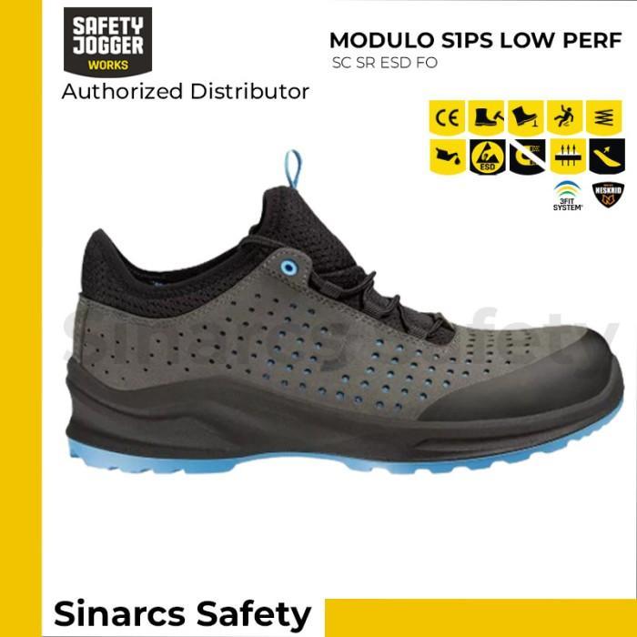 Gambar Sepatu Safety Jogger MODULO S1PS Low Perf - Grey/ Abu-Abu - Size 40 dari xadxistorw undefined Tokopedia
