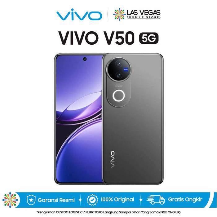 Gambar vivo V50 5G 12/512GB | ZEISS Group Potrait, 6000mAh Battery+90W Flashcharge | Garansi Resmi - Solid Black dari tokolasvegas id undefined Tokopedia