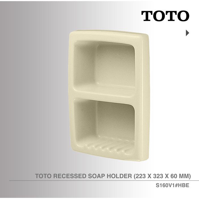 Gambar TOTO S160V1 Recessed Soap Holder |Tempat Sabun Keramik - Putih dari TOTO Indonesia undefined 5 Tokopedia