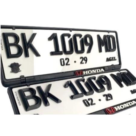 Gambar Plat Nomor Mobil MEWAH Timbul FONT BARU FE SEGILIMA LANCIP HITAM Free Cover Merk Mobil - Plat Putih, DAIHATSU dari MONTOR BRAND.ID undefined Tokopedia