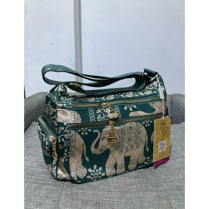 Gambar QDX8896 TAS SELEMPANG WANITA IMPORT CHIBAO MOTIF GAJAH - Green dari BAG&#39;S OFFICIAL undefined Tokopedia