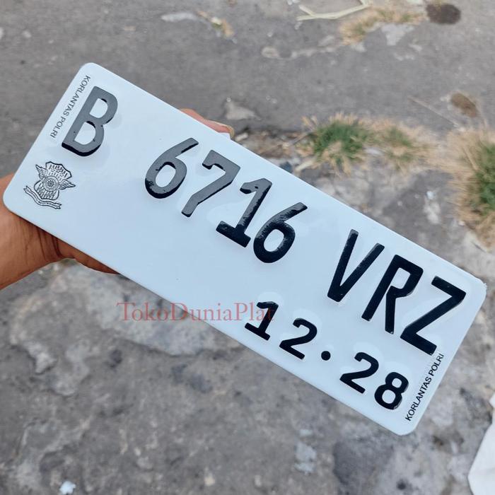Gambar cetak angka plat nomor motor baut tanam lipat angka PUTIH BARU LAMA TIPIS CUSTOM VARIASI DP02 dari Cipta Glass ID undefined Tokopedia