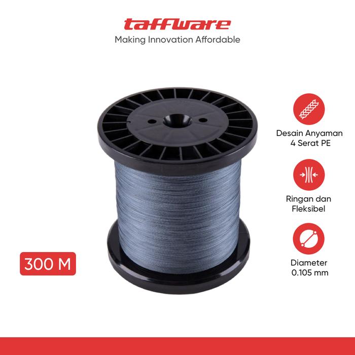 Gambar TaffSPORT Senar Tali Pancing 4 Braided Fishing Line Strong PE 300M - DM3 - 0.4# dari Taffware Official Store undefined Tokopedia