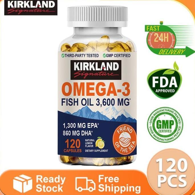 Gambar Kirkland Omega 3 Fish Oil Capsules With Epa & Dha Fatty Acids,Contains A High 1300 Mg Epa And 860 Mg Dha Per Serving.Supports Joints, Eyes, Brain, Immune System - 120pcs dari Feliciagold undefined Tokopedia