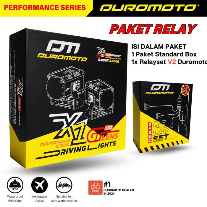 Gambar DUROMOTO X1GT X1-GT X1 GT Lens Performance Series Lampu Foglamp LED Mini Laser Motor Mobil Adventure Touring 54 Watt - Paket Relay dari BERLIAN 80 SELLER undefined Tokopedia