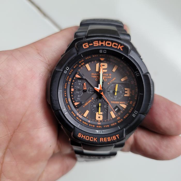 極美品 G-SHOCK GW-3000B スカイコックピット 電波ソーラー 黒 GW-3000B G-SHOCK GW-3000B スカイコックピット 電波ソーラー カシオ G