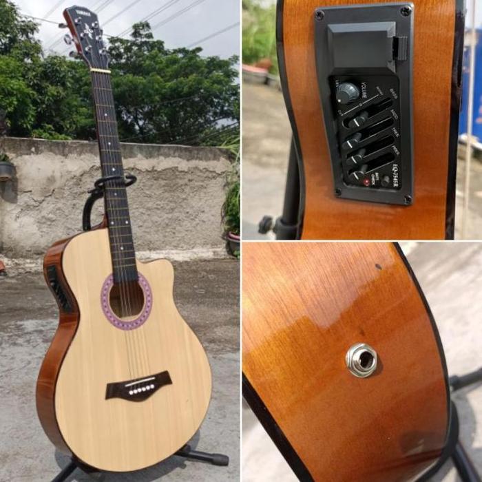 Gambar Gitar pemula akustik yamaha elektrik murah berkualitas Termurah Ready Terbaik - natural eq7545r, hanya gitar dari LAKEY- undefined Tokopedia