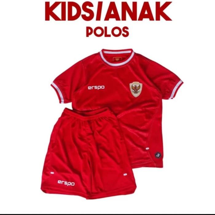 Gambar JERSEY TIMNAS ANAK INDONESIA 2024 ERSPO KIDS HOME MERAH - KIDS H POLOS, XS dari AXTRO OFICIAL STORE undefined Tokopedia