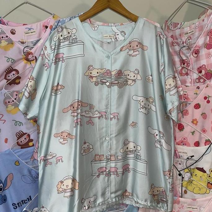 Gambar Lazy Days - Tencel Jumbo | Piyama Silk Wanita Setelan Celana Pendek - 2 dari Enigma Rins undefined Tokopedia