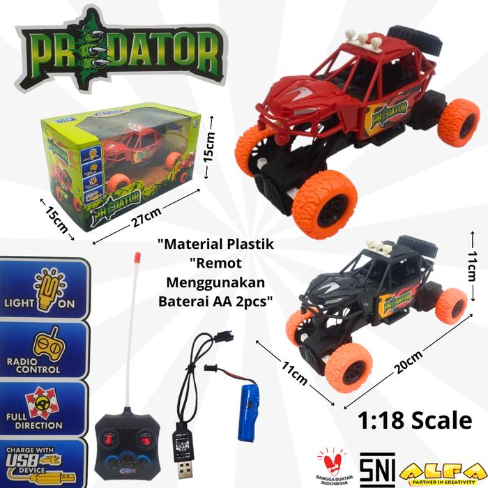 Gambar Toko Mainan ALFA R/C Predator + Charger RKC02258-1 dari tokomainanalfa undefined Tokopedia