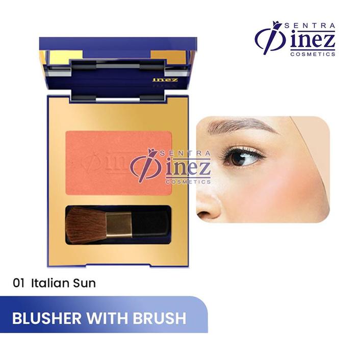 Gambar INEZ Blush on Blusher Biru Dewy Glow Blushon Single Inez Cosmetics - 01 Italian Sun dari Latopia, undefined Tokopedia