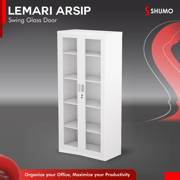 Gambar Lemari Arsip Besi 2 Pintu Swing Kaca| Kantor Dokumen |Pintu Buka|File - WHITE SERIES, DIRAKIT dari Citra furniture undefined Tokopedia