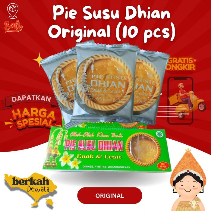Gambar Pie Susu Dhian Oleh Oleh Khas Bali - Rasa Original (isi 10 pcs) dari Berkah Dewata undefined Tokopedia